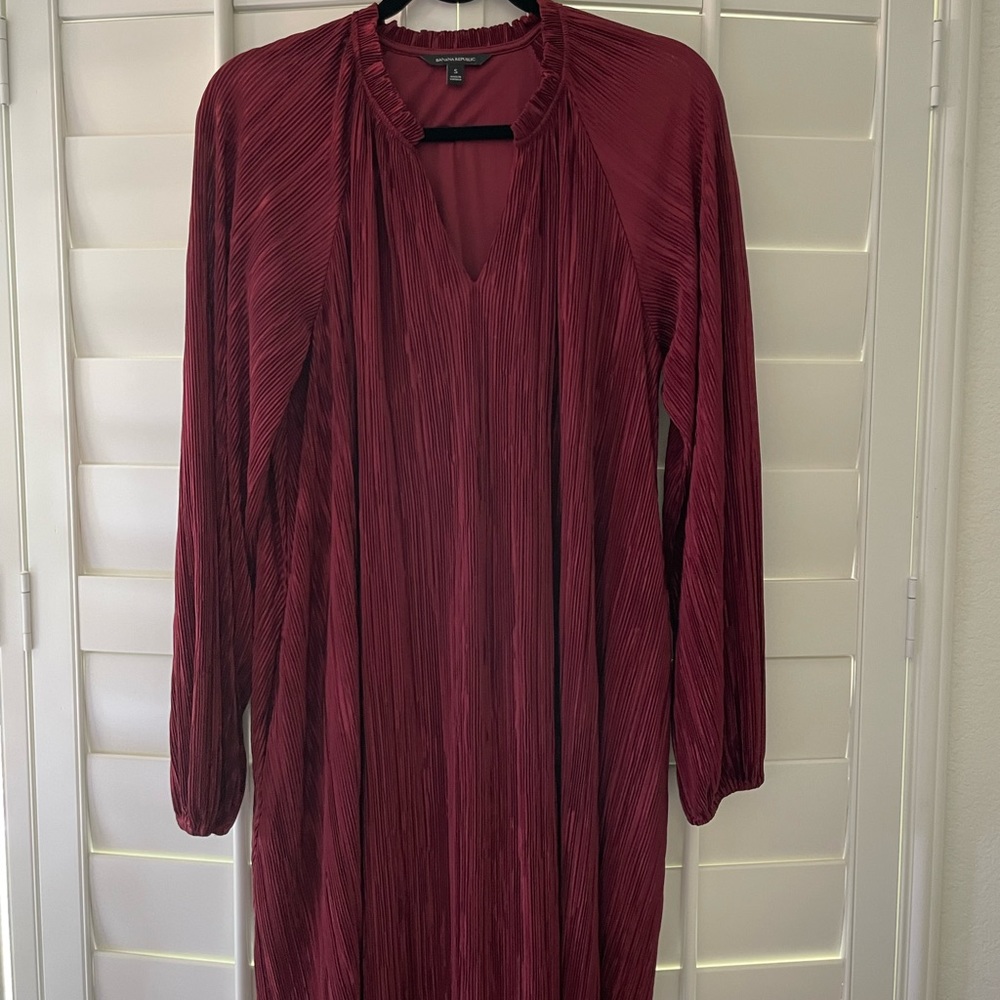 Crimson long sleeve BR dress